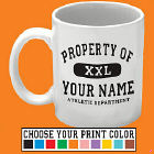 Property of Athletic Personalized Ceramic Coffee Mugs